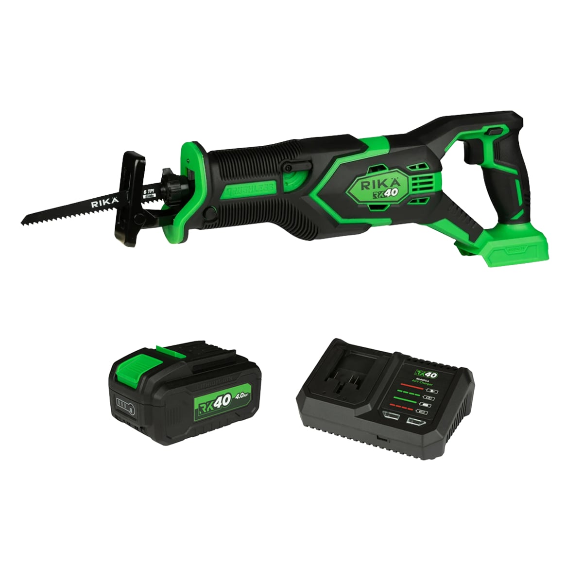 Rikä RK40 40V Reciprocating Saw Kit | 4Ah
